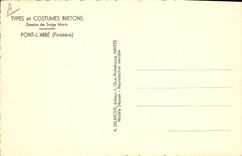CPA Folklore Jorge Marin Pont L'Abbe Dentelieres 