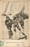 CPA Folklore Echouage d'un bateau de peche 