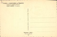 CPA Folklore Charles Homualk Pont Croix