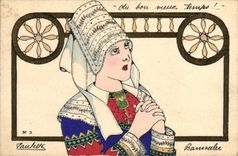 CPA Folklore Femme