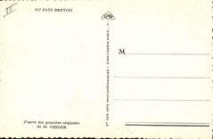 CPA Folklore Au pied du calvaire