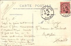 CPA Folklore Costume de Savoie Bessans Ane Mule TOP