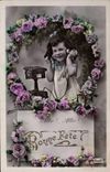 CPA Fantaisie Telephone Enfant