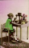 CPA Fantaisie Telephone Enfant