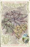CPA Carte geographique Chocolaterie d'Aiguebelle Indre et Loire