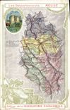 VINTAGE POSTCARD Geographical map Chocolate factory of Aiguebelle Meuse