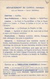 CPA Carte geographique Chocolaterie d'Aiguebelle Cantal