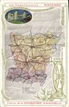 CPA Carte geographique Chocolaterie d'Aiguebelle Mayenne