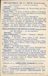 CPA Carte geographique Chocolaterie d'Aiguebelle Seine & Seine & Oise