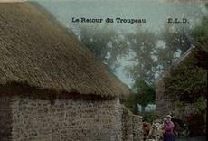 CPA Folklore Le retour du troupeau