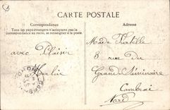 POSTAL de la VENDIMIA la huelga de los empleados de la oficina de correos un cuarto de la TAPA del edificio de la oficina de correos