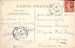 VINTAGE POSTCARD Greve of the Railwaymen of North Keeps barrier on the road of Epinay Automobile Train TOP