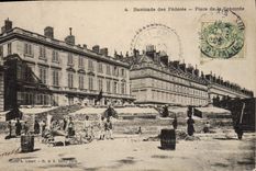 VINTAGE POSTCARD Barricade of Federate Places Paris Harmony