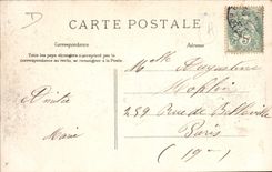 VINTAGE POSTCARD the manifestation of May 1st has Paris In front of the barracks of the water Tower