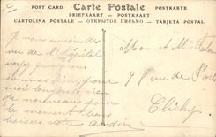 VINTAGE POSTCARD popular Hotel men Street of Charonne Paris Room of cleaning of clothing and the shoes