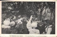 VINTAGE POSTCARD the orphans of war has St Jean Cape Ferrat the gathering of the Enfants oranges