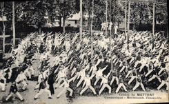 VINTAGE POSTCARD Gymnastic Colony of Mettray Movements D '' together