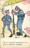CPA Humour Soldat Militaria 