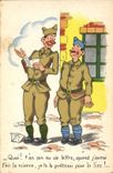 CPA Humour Soldat Militaria 