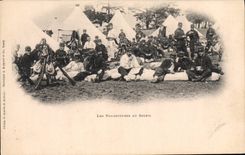 CPA Militaria Les fournitures au soleil 