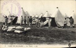 VINTAGE POSTCARD Militaria Camp of Buchard tents
