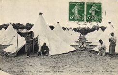 CPA Militaria Camp d'Auvours Vue des tentes 