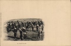 CPA Militaria La grand halte