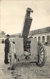 CPA Militaria Camp de Sissonne Artillerie lourde 