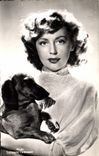 POSTAL MODERNA perro de Anne Vernon del cine