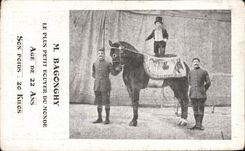 VINTAGE POSTCARD Dwarf Foklore Bagonghy the smallest rider of the world Horse