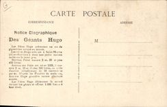 VINTAGE POSTCARD Giant Foklore Brothers Hugo Adrien