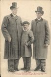 CPA Foklore Geant Freres Hugo Adriens Nain 