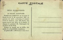 CPA Foklore Geant savoyard Ferdinand Contat 