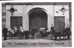 VINTAGE POSTCARD Dwarf Foklore The Zeynard' S Liliput speciality Troop Pony