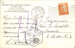 CPA Foklore Nain Exposition internationale Paris 1937 Esplanade des invalides Royaume de Lilliput TOP
