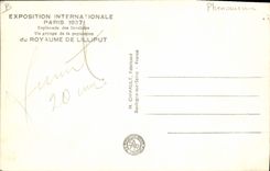 VINTAGE POSTCARD Dwarf Foklore Paris International exhibition Royame de Lilliput Esplanade of the Invalids