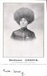 CPA Foklore Madame Gesica nee a Cincinnati Ohio Chevelure de fer Cheveux Coiffeur Coiffure 