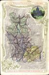 CPA Cartes Geographiques Chocolaterie d'Aiguebelle Loire St Etienne 