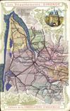CPA Cartes Geographiques Chocolaterie d'Aiguebelle Gironde Bordeaux