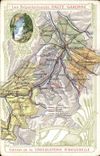 VINTAGE POSTCARD Geographical maps Chocolate factory of Aiguebelle the High Garonne Cascades of the heart of Luchon