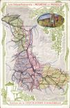 CPA Cartes Geographiques Chocolaterie d'Aiguebelle Meurthe et Moselle Nancy Palais 