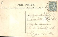 CPA Folklore En famille Vaches 