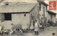 CPA Folklore La basse cour 