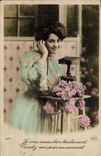 CPA Fantaisie Telephone Femme