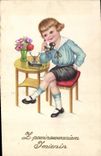 CPA Fantaisie Telephone Enfant
