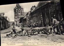 Batallas del teléfono de la POSTAL de la VENDIMIA de la instalación de la suma de una línea de teléfono subterráneo