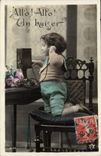 CPA Fantaisie Telephone Enfant 