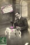 CPA Fantaisie Telephone Homme
