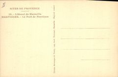 Barco Marsella Martigues de la POSTAL de la VENDIMIA el usar de las bolsas de herramientas