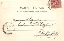 Barco de Cannes de la POSTAL de la VENDIMIA los alumbradores portuarios del lastre de los barcos